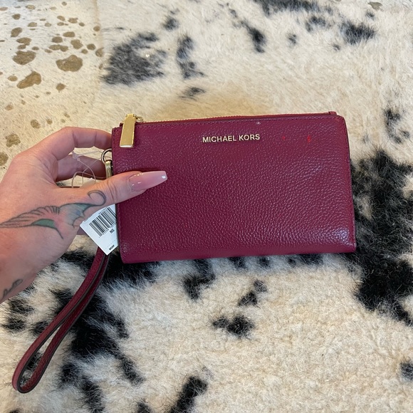 MICHAEL Michael Kors Handbags - NWT* Michael Kors berry wristlet wallet